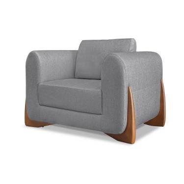 Imagem de Poltrona Estofada Decorada Sala Quarto Escritório Leitura Balenza - Ma