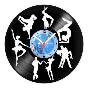 Imagem de Relógio De Parede Disco Vinil Profissões - Dançarinos - VPR-101 - Mode