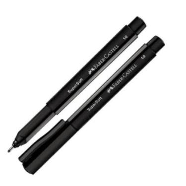 Imagem de Caneta Hidrocor Supersoft 1.0 Preto Faber Castell