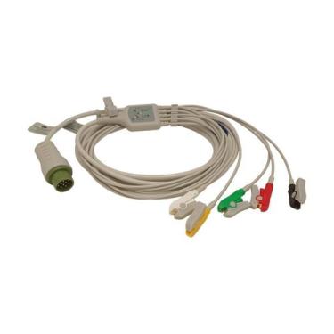 Imagem de Cabo Ecg 5 Vias Clip Garra Biolight M700 - 12 Pinos - Maple Hospitalar