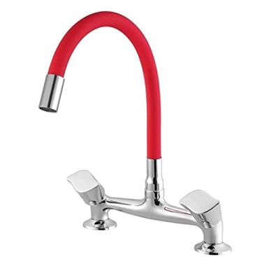 Imagem de Misturador De Mesa Para Cozinha Bica Moldável 3006 Bele Meber Meber Vermelho