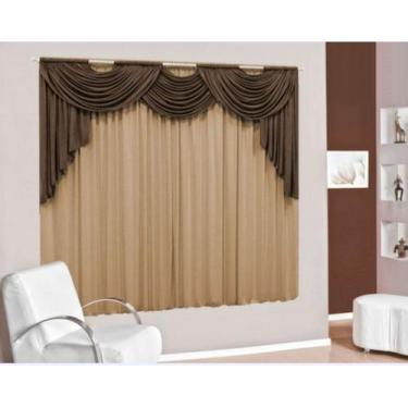 Imagem de Cortina Cristal 4,00mX2,80m Sala Quarto Janela Porta De Malha - FELIPE