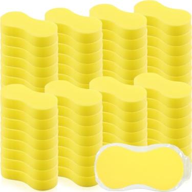 Imagem de Vesici Pacote com 60 esponjas grandes a granel para lavar carros suprimentos de limpeza de alta espuma almofada de esponja de lavagem para carro, barco, bicicleta com embalagem individual comprimida a