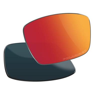 Imagem de Vaep Lentes de reposição de policarbonato para óculos de sol Oakley Gascan OO9014 - Vermelho tijolo polarizado