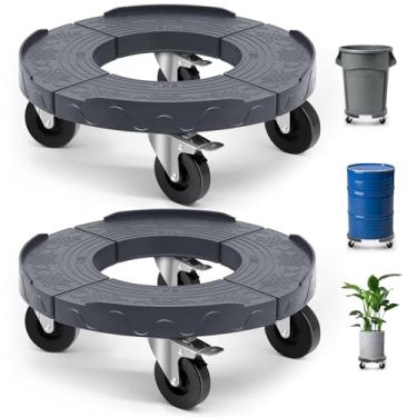 Imagem de Nefish Carrinho De Lixo Atualizado Com Rodas De 3 Pol., Rodas Ajustáveis De 15 A 19 Pol. Para Carrinhos De Barril Redondo, Carrinhos De Tambor Para Serviço Pesado, Carrinho De Pneu De 480 Libras, Ca