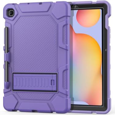 Imagem de Cantis Capa para Samsung Galaxy Tab S9 FE 5G 10,9 polegadas/Galaxy Tab S9 11 polegadas 2023 e Samsung Galaxy Tab S6 Lite 10,4 polegadas (roxo + preto + roxo, para S6 Lite 10,4 polegadas)