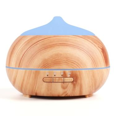 Imagem de HAPPTWS Difusor de óleo essencial de 500 ml – Difusor de aromaterapia ultrassônica livre de BPA, umidificador de névoa fria com luzes de 7 cores – Desligamento automático sem água – Amarelo