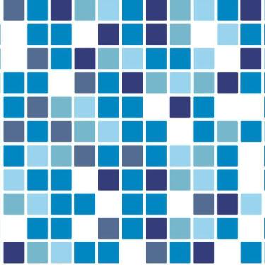 Imagem de Papel Parede Pastilhas Azul Piscina Adesivo Cozinha Banheiro