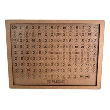 Imagem de Cofrinho Cofre Guardar Dinheiro Fácil Caixa Woodbox 10 mil Original - Realize Seus Sonhos