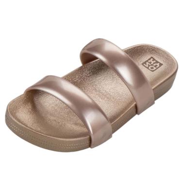 Imagem de Chinelo Feminino Fácil Calce Flatform Metalizado Bestie Zaxy