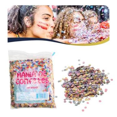 Imagem de Kit 2 Pacotes De Confetes Papel Colorido Carnaval Festa Decoração - Ma