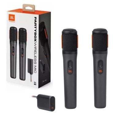 Imagem de Microfone Sem Fio Jbl Partybox Wireless 2 Unidades Preto