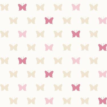 Imagem de Papel De Parede Fofura Baby Borboletas Bege E Rosa Ff4055
