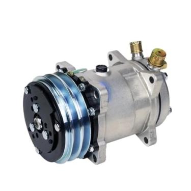 Imagem de Compressor universal modificado de ar condicionado para carro, 5h14, 12v/24v, polia blet, trator, escavadeira, caminhão 508, bomba a/c(5H14-2A DC-12V)