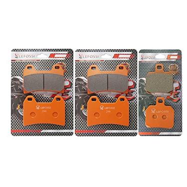Imagem de LE LEFOSSI Pastilhas de freio dianteiras e traseiras de fibra de carbono compatíveis com Ducati 696 08-15 796 Monster 10-15 848 Streetfighter 12-15 1100 Monster 09-12 1200 Supersport Multistrada