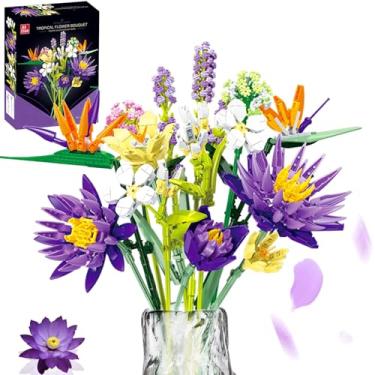Imagem de FANTASY&Co. Enchanting Floral Elegance Building Set - A Creative Present for Ages 8 & Up, Ideal for Home and Office Decoration, Featuring 13 Unique Flower Models (891 Pieces).