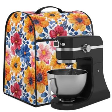 Imagem de Capa de batedeira compatível com Kitchen Aid Mixer-Bolsa de armazenamento para 6/7/8 litros com bolsos para acessórios e acessórios de auxílio de cozinha, impermeável, fácil de limpar