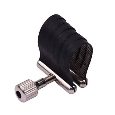 Imagem de Ligadura Sax, Ligadura de Saxofone de Couro Compacta Com Design Conveniente de Parafuso único para Bocal de Baquelita de Saxofone Tenor (para bocal de metal saxofone alto)