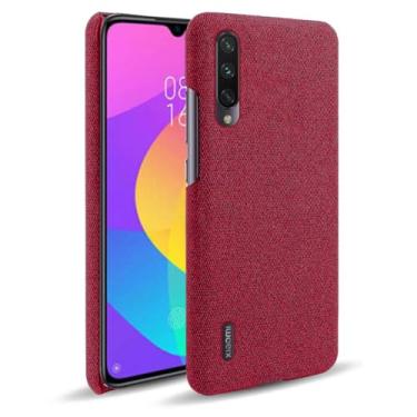 Imagem de Capa para Xiaomi A3,Capa desenhada em lona,Case Protetora Ultrafina com Empunhadura Macia,Design em Tecido Antichoque e Antiarranhões-Red