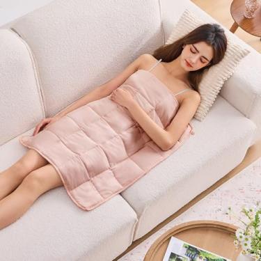Imagem de Cobertor pesado rosa para adultos 2,3 kg, 61 x 73,6 cm, cobertor pesado refrescante, portátil para viagem, cobertores pequenos macios para dormir