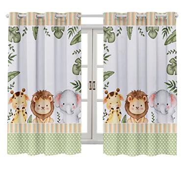 Imagem de Cortina Infantil Safari Baby 2,00x1,50 Decoração Menino Menina