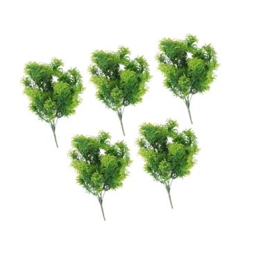 Imagem de Generic 5 peças Plantas verdes artificiais Ornamento decoração decorativa da primavera no verão, arranjo de vaso plantas falsas para externo interno