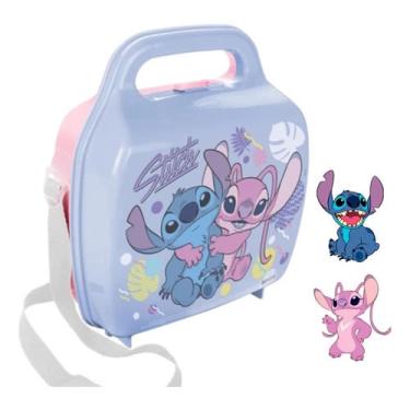 Imagem de Lancheira Escolar Stitch c/ Alça Grande Infantil Plástico