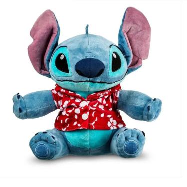 Imagem de Brinquedo Pelúcia Personagem Stitch Hawaii Frases Interativa 30CM Multikids BR2198