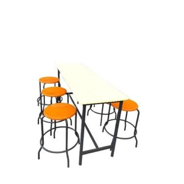 Imagem de Bancada de Laboratório c/ 6 Banquetas 2000mm - SchoolCenter