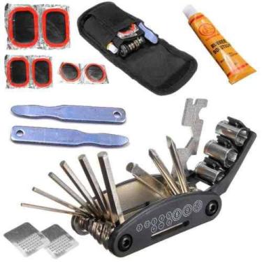 Imagem de Kit Ferramenta Reparo Pneu Bike Chaves Allen Soquete - Ametista