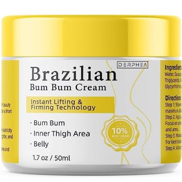Imagem de DERPHEA Creme Firmador Para O Corpo: Creme Firmador Para O Bumbum, Coxas, Braços E Barriga - Fórmula Firmadora Para Bumbum, Coxas, Braços E Barriga - Firmeza Da Pele E Redução Da Celulite