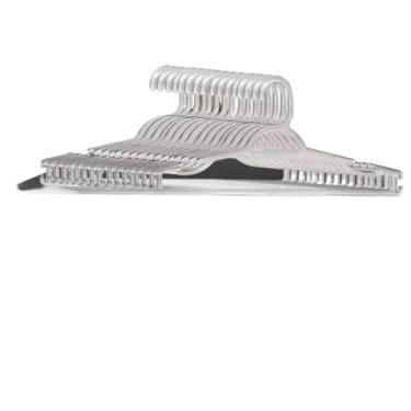 Imagem de Cabide Adulto Transparente AcrÍlico para Roupas, Closet e Loja Kit Premium Resistente(50)