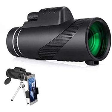 Imagem de CUTPOIY Monóculos monoculares de alta potência 40 x 60 monóculos para adultos e adultos HD com suporte para smartphone e tripé à prova d'água monóculos de mira para Ta