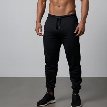 Imagem de Calça Moletom Masculino Adulto - Glev.Conceito, GG, Preto