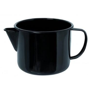 Imagem de Caneca Aço Esmaltado 12cm 1 Litro Com Bico Preto Ewel