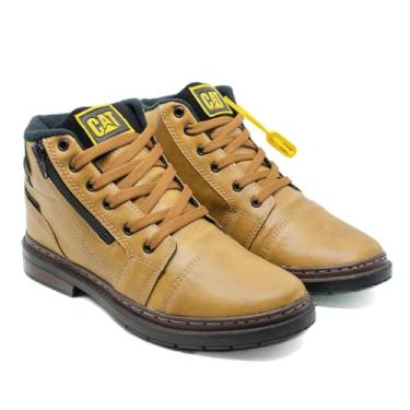 Imagem de Bota Coturno Caterpillar Adventure Couro Legítimo + Palmilhas Gel. Unissex. (43, Preto)