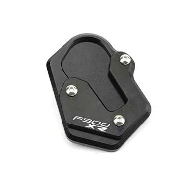 Imagem de Acc-Creativity Suporte lateral para pé de motocicleta ampliador lateral placa de extensão compatível com BMW F900R F900XR 2020 (F900XR, preto)