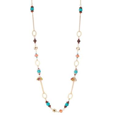 Imagem de Dazylleco Colares longos de ouro boho para mulheres, corrente com contas, colar longo, bijuteria de ouro, presente de aniversário para ela, Pedra, Sem Pedra Preciosa