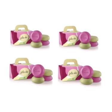 Imagem de Combo Com 4 Caixas De Sabonetes Natura Feliz Dia-4 Unid De 90g cada caixa.