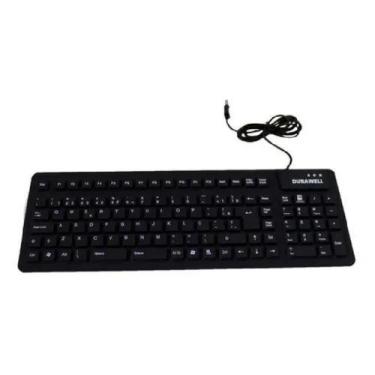 Imagem de Teclado Com Fio Flexível Emborrachado Macio Usb - ConnectCell