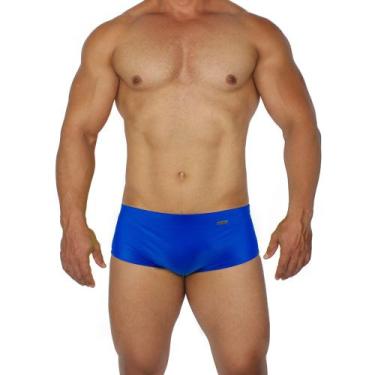 Imagem de Sunga Masculina Listrada Cores Lisas Hoggi Wear Verão, Azul bic, G