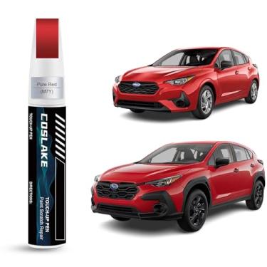 Imagem de COSLAKE Tinta de retoque de carro (vermelho puro (M7Y)) para SUBARU, kit de reparo de arranhões de pintura de carro, solução rápida e fácil de reparar, caneta removedor de arranhões 2 em 1 com cor