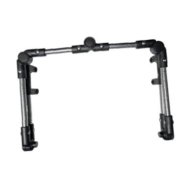 Imagem de Generic Carrinho de praia dobrável com alça de empurrar, peça removível, alça de aço carbono, barra de puxar para quintal e gramado