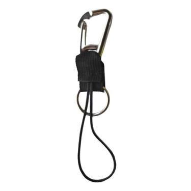 Imagem de UGPLM Cordão de mergulho com fivela de metal, cordão para câmera de mergulho, alça de nylon para fotografia subaquática, lanternas e câmeras, Preto