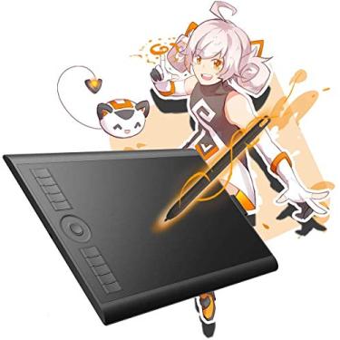 Imagem de GAOMON Mesa Digitalizadora M10K PRO 10 polegadas, tablet de arte digital, suporta função de inclinação e radial com 10 teclas de atalho, caneta stylus