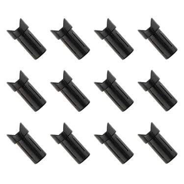 Imagem de MEETOOT Besta Flecha Nocks 12 peças Preto Plástico Besta Meia Lua Flechas Caudas 7,6 mm Arco Flechas Eixo DIY