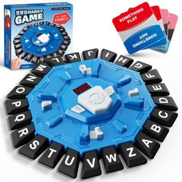 Imagem de Jogo de tabuleiro Resflycheng Word Game com temporizador digital azul