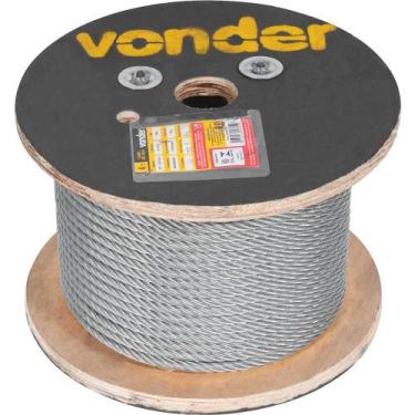 Imagem de Cabo de aço galvanizado alma de fibra 12,70 mm 1/2" 6 x 19S VONDER