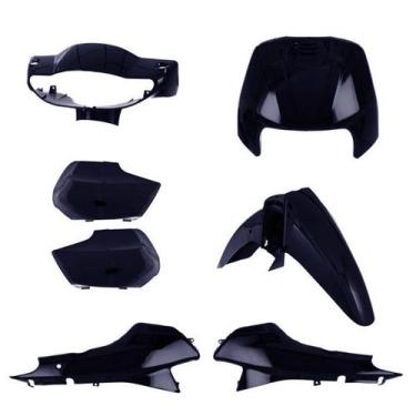 Imagem de Kit Carenagem 5 Peças Cromo Forte Moto Honda Biz 100 1998 1999 2000 20