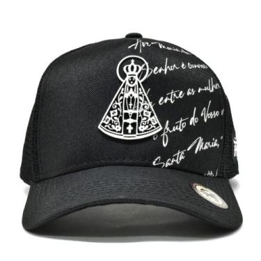 Imagem de Boné Trucker Telinha Atrevidu's Country Oração Nossa Senhora, Preto, Ú